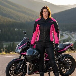 Scorpion Exo Verano Womens Textile Sport Motorcycle Jacket Hot Pink Black Medium